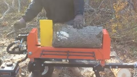 harbor freight 20 ton log splitter modification first run