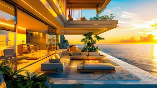 Seaside Smooth Jazz - Soft Jazz Music with Luxury Villa - Calm Jazz Music and Relaxing Seaside Tunes