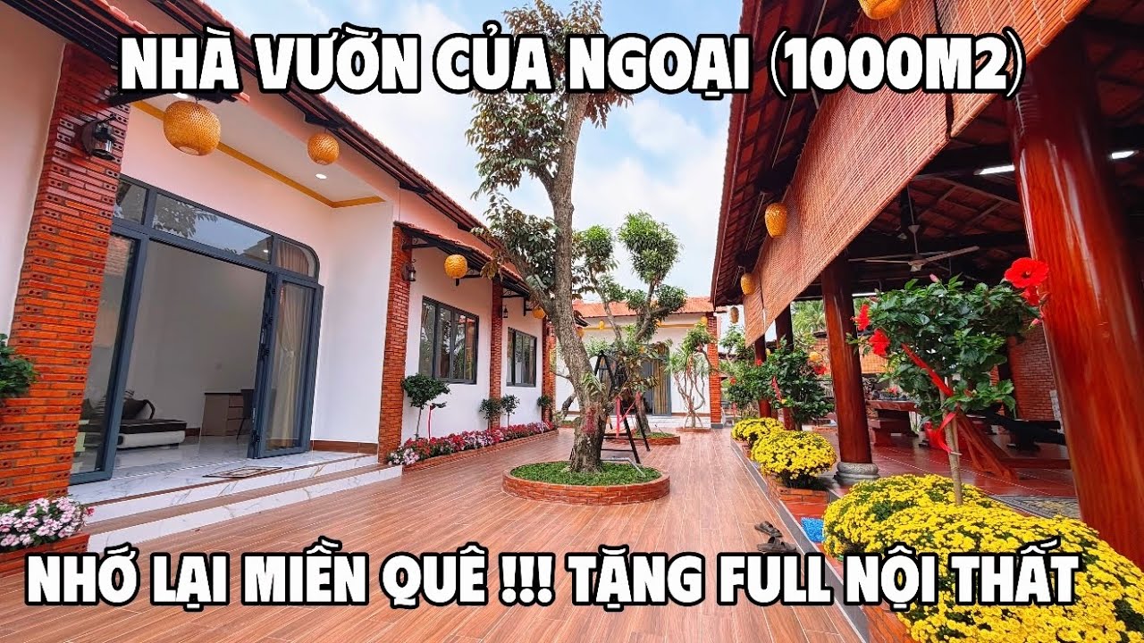 Nhà vườn nghĩ dưỡng của Ngoại (1000m2) tặng full nội thất dọn về là ở | Trường Sơn Bình Chánh 