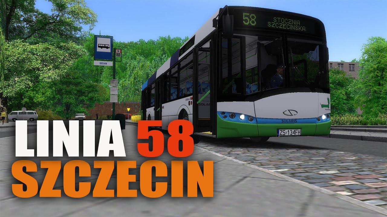 PROJEKT SZCZECIN SOLARIS URBINO III GEN LINIA 58 przejazd w omsi 2 ...