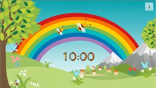 10 Minute Countdown Timer| Rainbow| Music