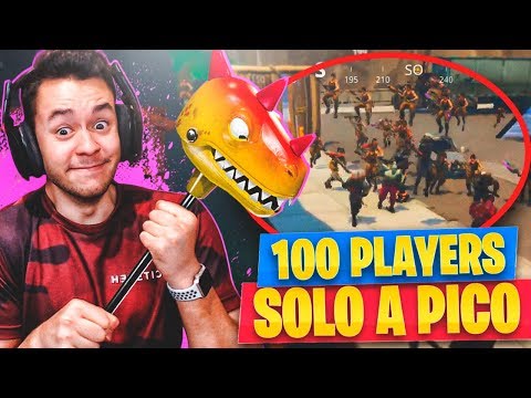 ¡100 JUGADORES A PICO CONTRA Mí! – Fortnite: Battle Royale – TheGrefg