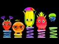 Funky fruits baby sensory  funny veggies dance party  fun dance with music and animation