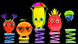 Funky Fruits Baby Sensory - Funny Veggie's Dance Party! - Fun Dance Video with music and animation!