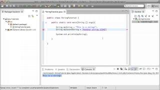 Famous Java Tutorial 3  - Variables (Strings and Chars) Profile