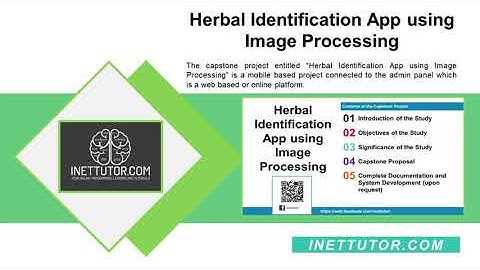 Herbal Identification App using Image Processing | Capstone Project Proposal
