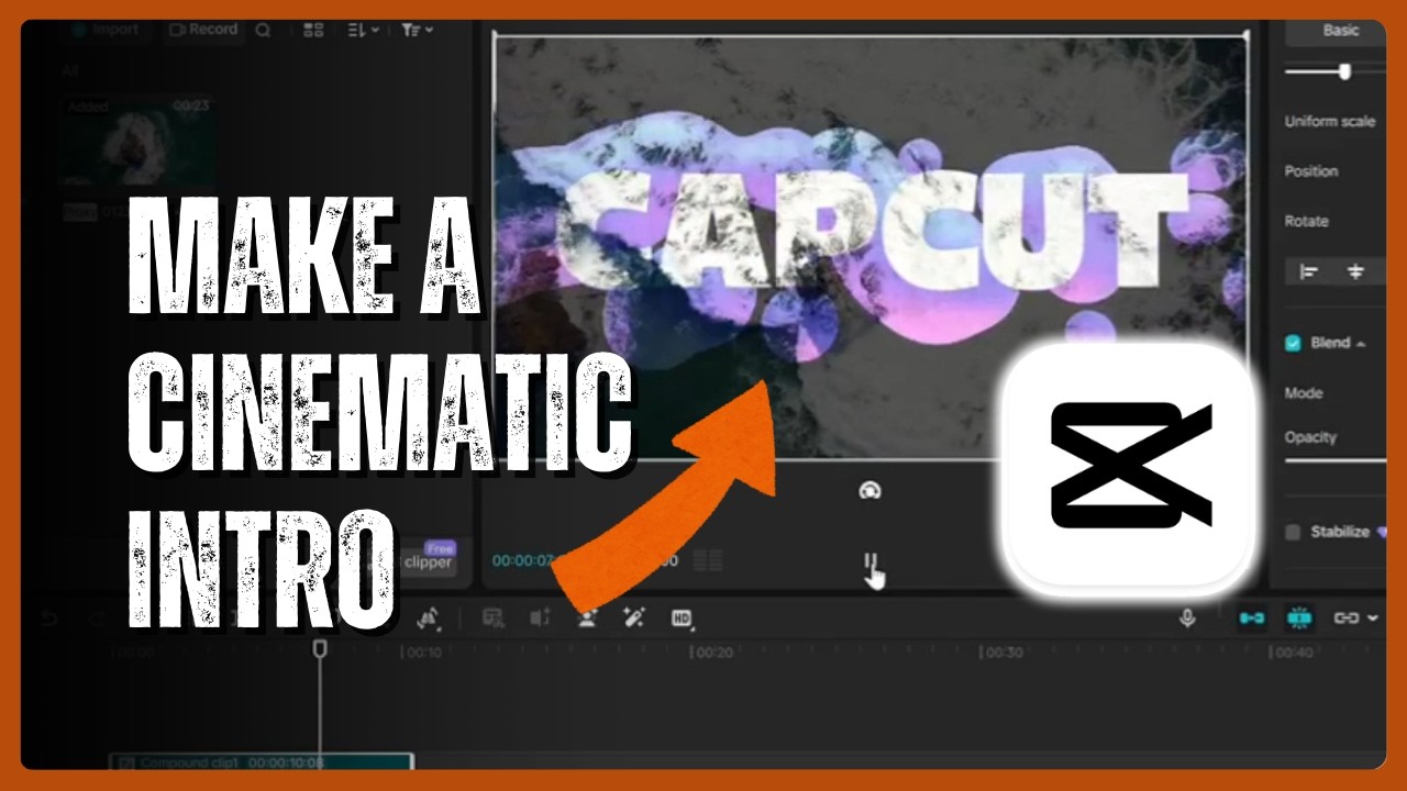 How to Make a Cinematic Intro in CapCut PC | Step-by-Step Tutorial ...