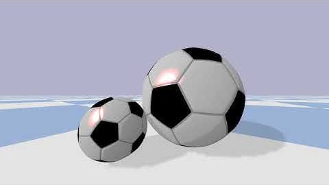 textured soccerball modeled in Blender for PyBullet