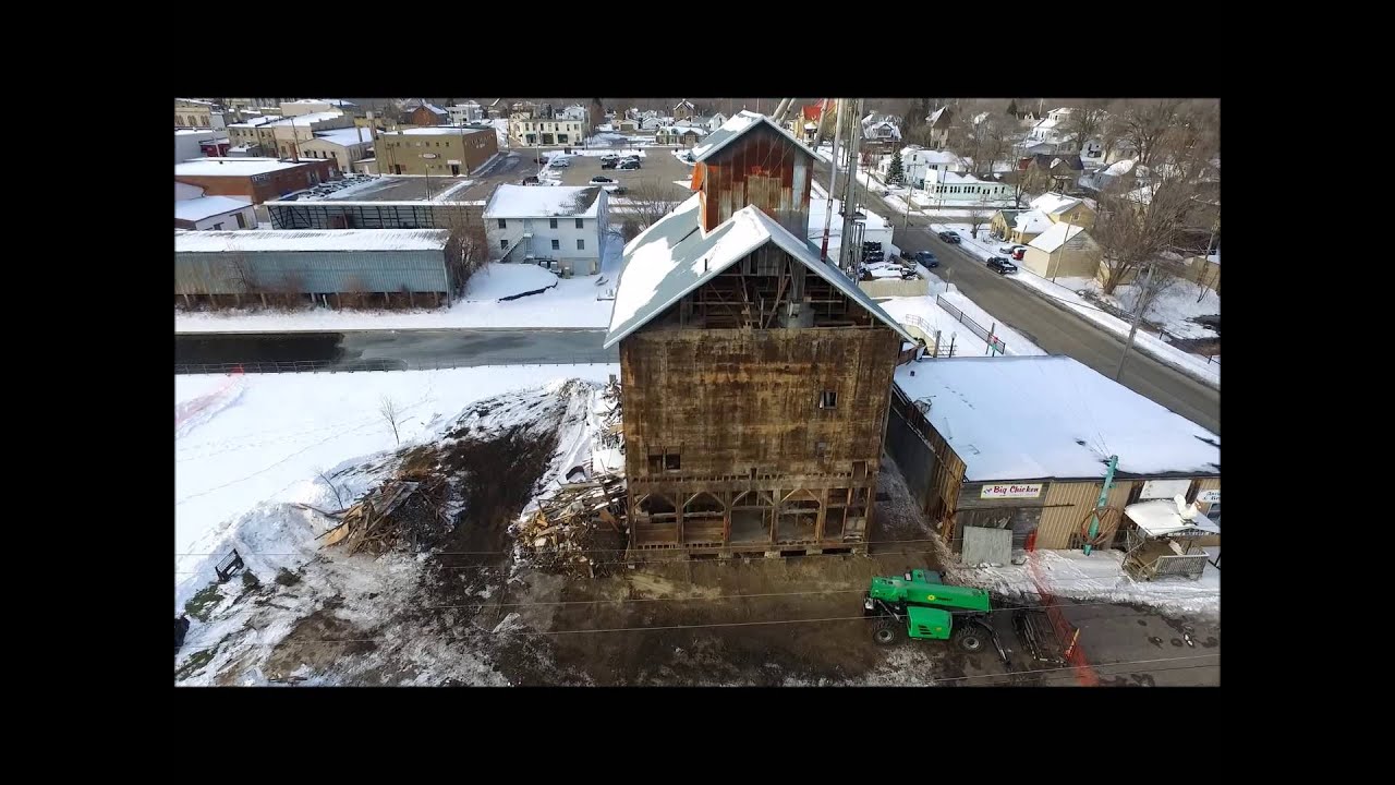 channel 27 clip feed mill, Portage, WI winter deconstruction YouTube