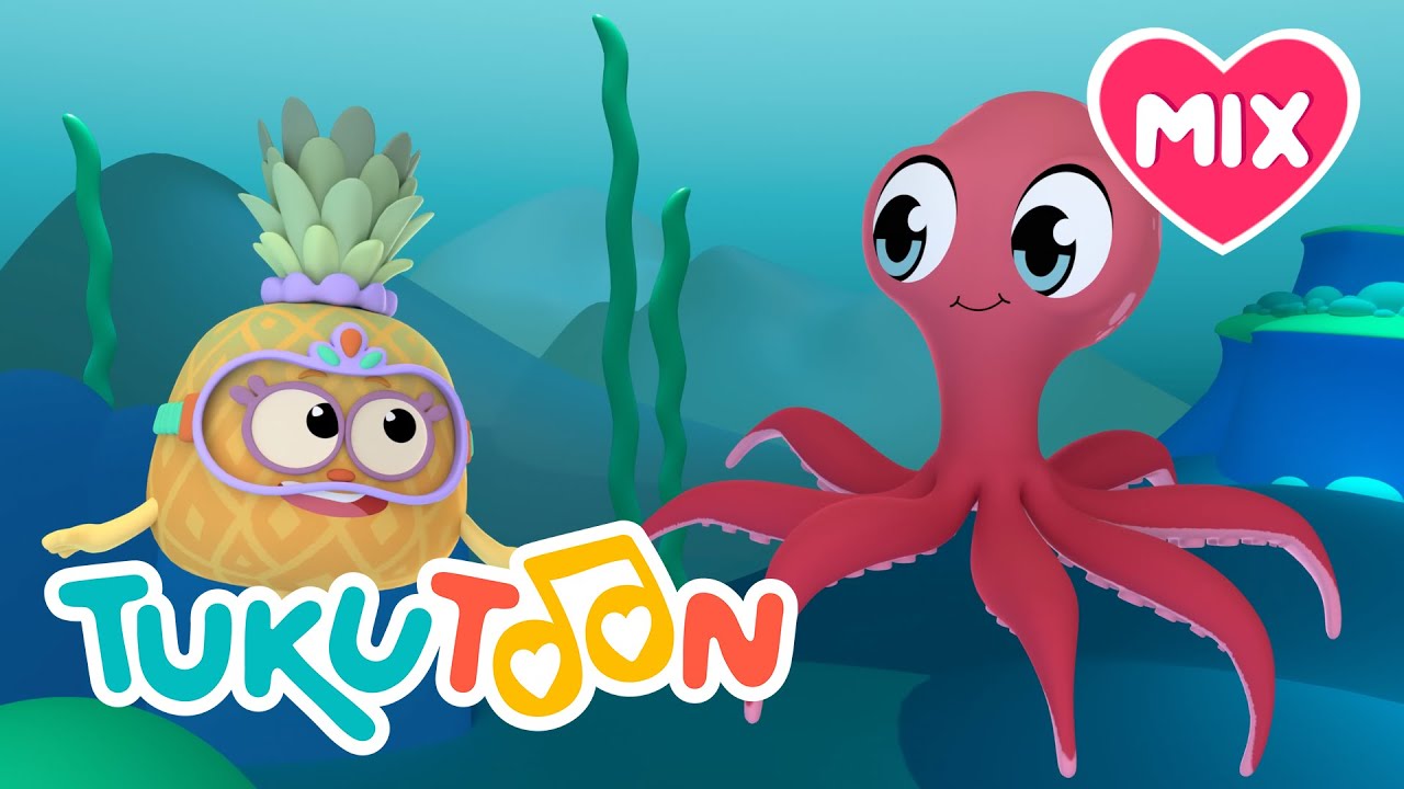 🌊 Aventuras del mar y la playa 🐳 | Canciones Infantiles 🎶 💛 | TukuToon Oficial ✨