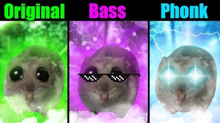 Sad Hamster Original vs Bass vs Phonk Version part 3 #remix #phonk #memes