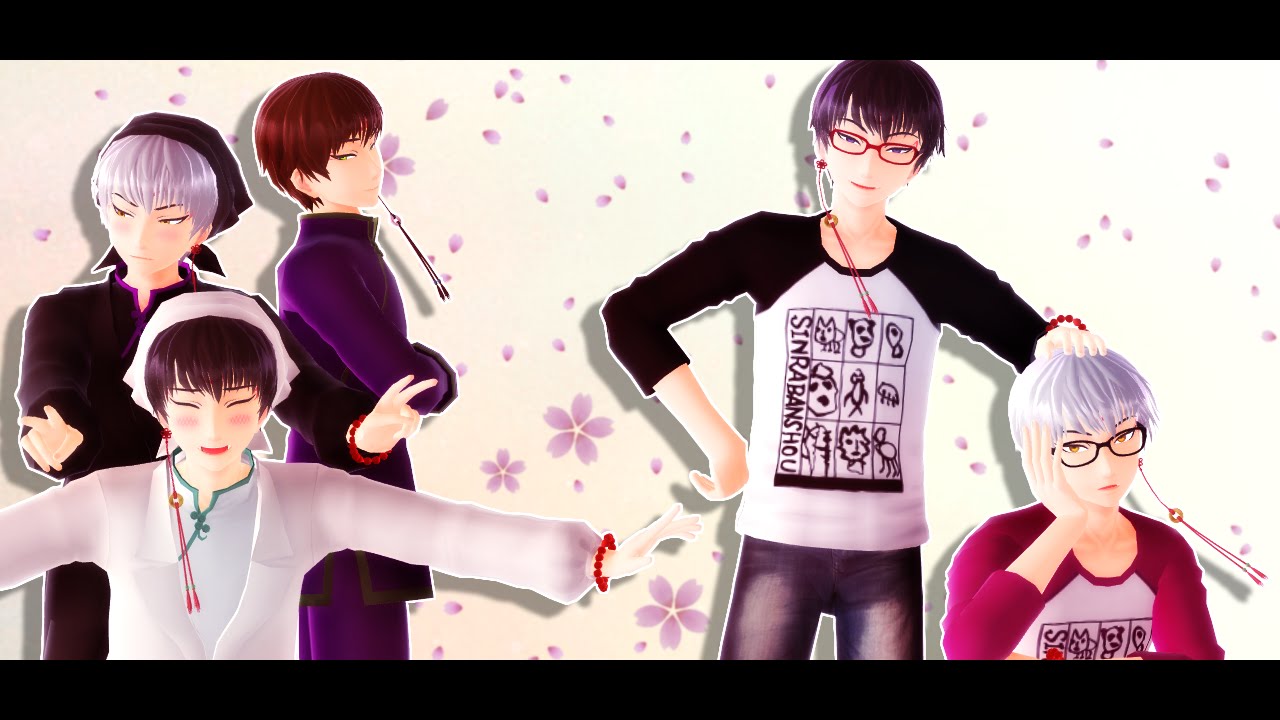 Mmd鬼徹 神のまにまに 白澤様と銀髪くんと抹茶くん Youtube