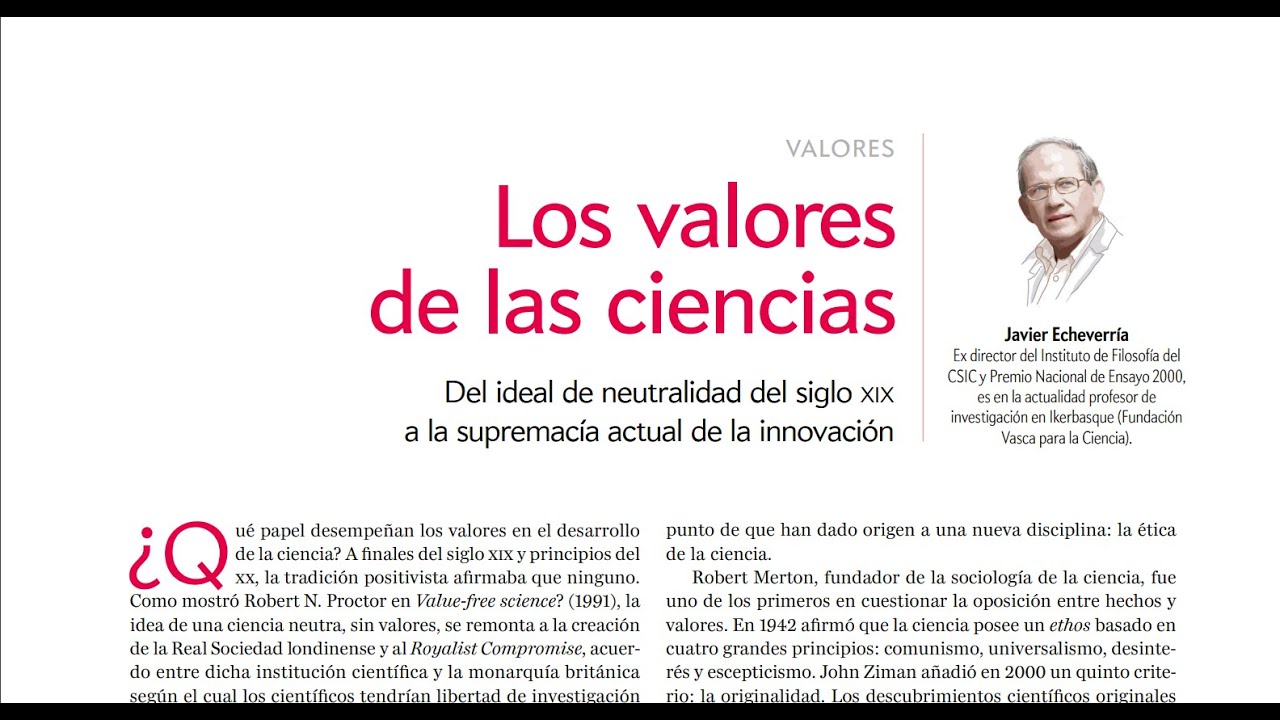 En Cuales Ciencias Son Indispensables Los Valores www.youtube.com