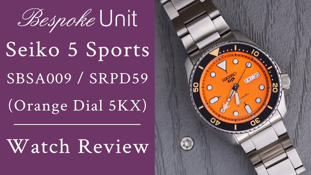 Seiko SRPD59 Review (SBSA009): The Orange 5KX Diver, Made In Japan - YouTube
