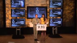 2013 Tony Awards Jesse Tyler Ferguson and Sutton Foster discuss Nominations Announcement
