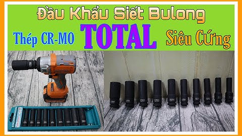 Bộ 10 Đầu Khẩu TOTAL THKISD12102L! Kích Thước 10 24mm Thép CR MO Siêu Cứng