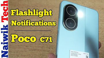 How to enable Flashlight Notifications to incoming calls in Poco C71