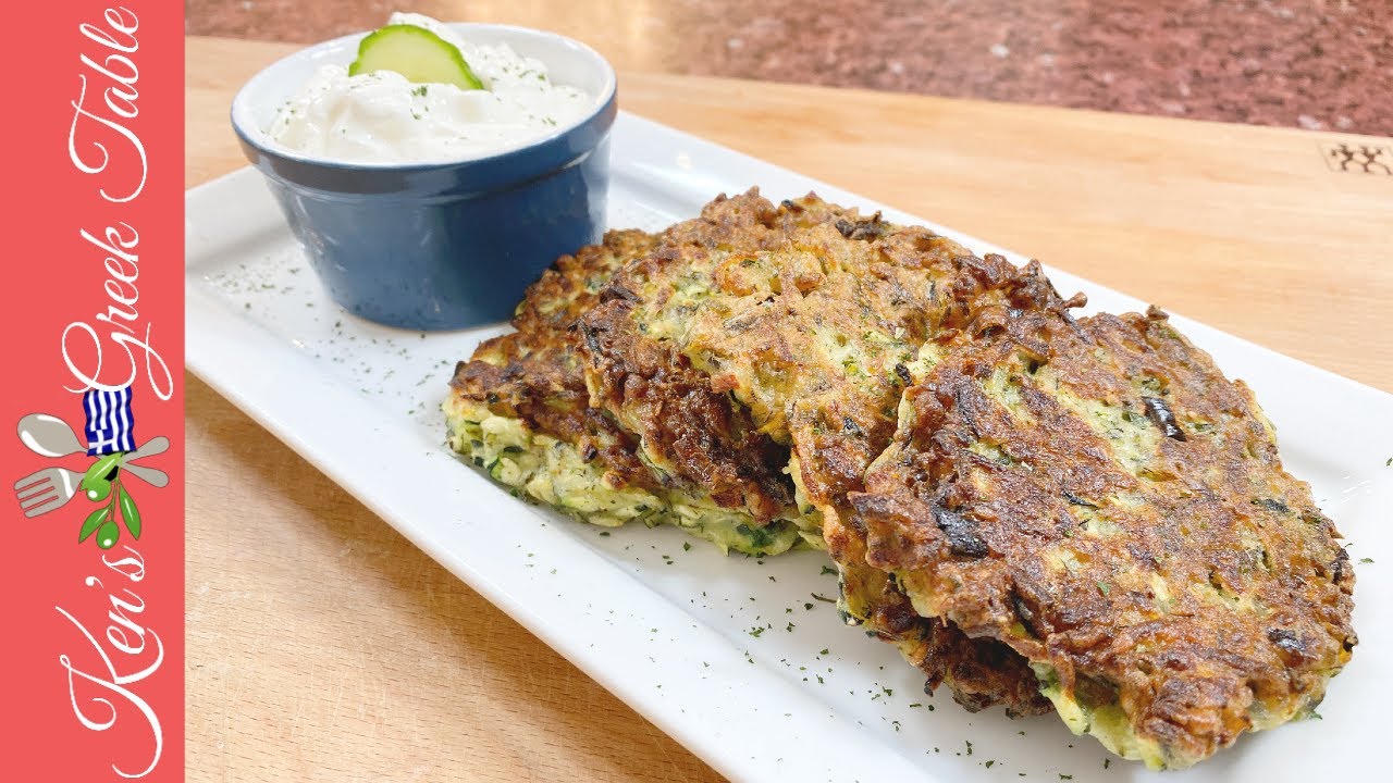 Greek Style Zucchini Fritters   Kolokithokeftedes Recipe   Ken Panagopoulos