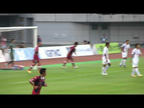 2012 J2 第21節 ファジアーノ岡山 甲府戦 前半澤口選手シュート