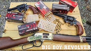 THE NEW 357 HENRY BIG BOY REVOLVER AND SIDE LOADING GATE RIFLE