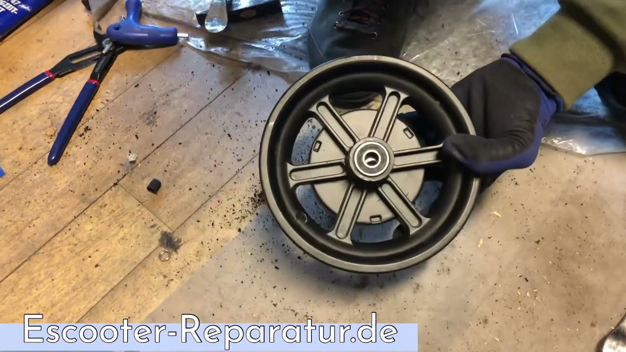 Viron X1 Reifentausch Schlauch Mantel Vollgummireifen Reparatur Anleitung  Innertube Solid Tyre - YouTube