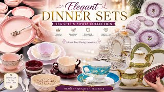 New kitchen Collection 2026 | Glassware, Teapots, Mug Stand, Enamel Pots & Ceramic bowl set  Fancy Flower Dinner Set By Zeeshan Crockery Store