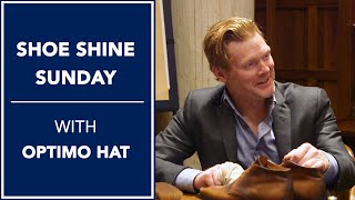 Graham Thompson Talks Optimo Hat While Polishing Shoes | Kirby Allison Shoe Shine Sunday