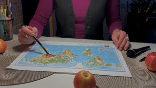 ASMR Tracing the Earth 🌎 Relaxing Facts about the Planet’s Landscape | Soft Spoken 