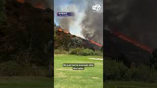 Video shows heavy flames dangerously close to Burbank golf course