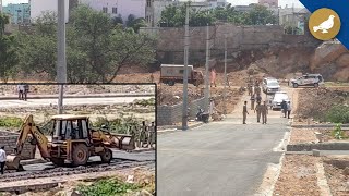 GHMC demolishes illegal layout in Moghal Colony, Bandlaguda