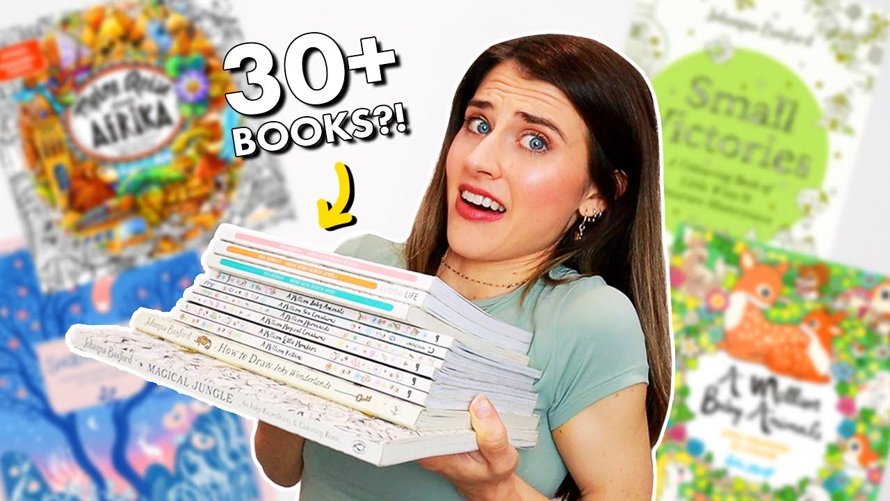 My ENTIRE COLORING BOOK COLLECTION (Part 1) // Johanna Basford, Rita Berman & More!
