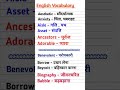 English Vocabulary 👍 l Important for spoken English ✅l#easyenglisheveryday #english #learneducation6