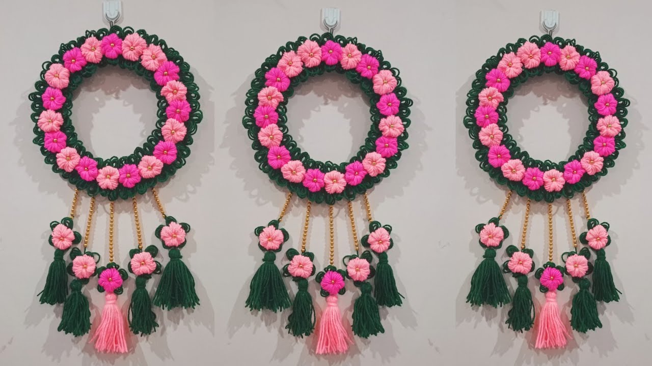 beautiful and unique Wall hanging woolen jhumar/home decor jhumar