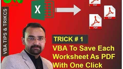 Save each Excel Worksheet as Separate PDF Using Few Line of VBA Code Trick 1