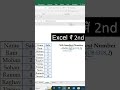 How to Find 2nd Smallest Value In Excel || Small Function In Excel #exceltech #spreadsheetsoftware
