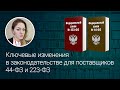 Ключевые изменения в законодательстве для поставщиков 44-ФЗ и 223-ФЗ