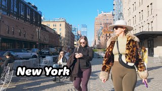 NYC Spring Walk [4K]🗽The High Line 🌼 Meatpacking District 🍜 Noodle Soup at Chelsea Market