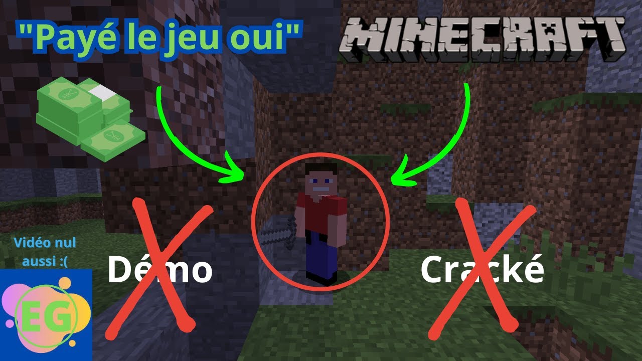 Fini Minecraft Démo, fini Minecraft Cracké et salut Minecraft Premium ...