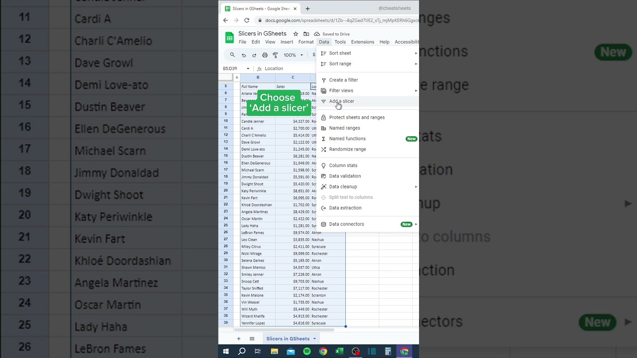 Slicers in GSheets‼️ #googlesheets