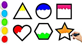 Shapes drawing activity learning video for Preschool kids & Toddlers , learn draw different shapes