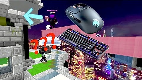 Hypixel | Keyboard + Mouse sounds | godbridging *HACKUSATED* in Bedwars