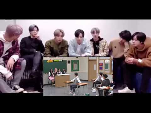 BTS - reaction - Rose Blackpink - Waka Waka on knowing Bros #kpop