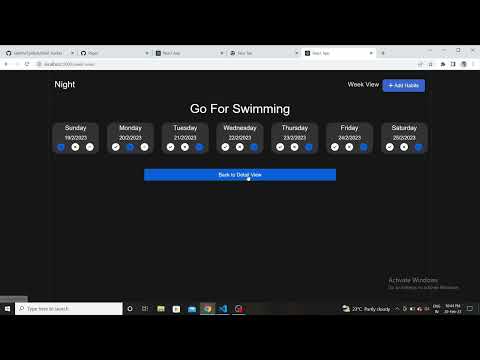 a habit tracker application | a react app |  using Javascript | HTML5