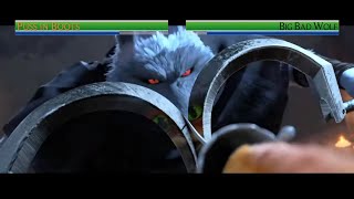 Puss In Boots Vs Big Bad Wolf Death...with Healthbars
