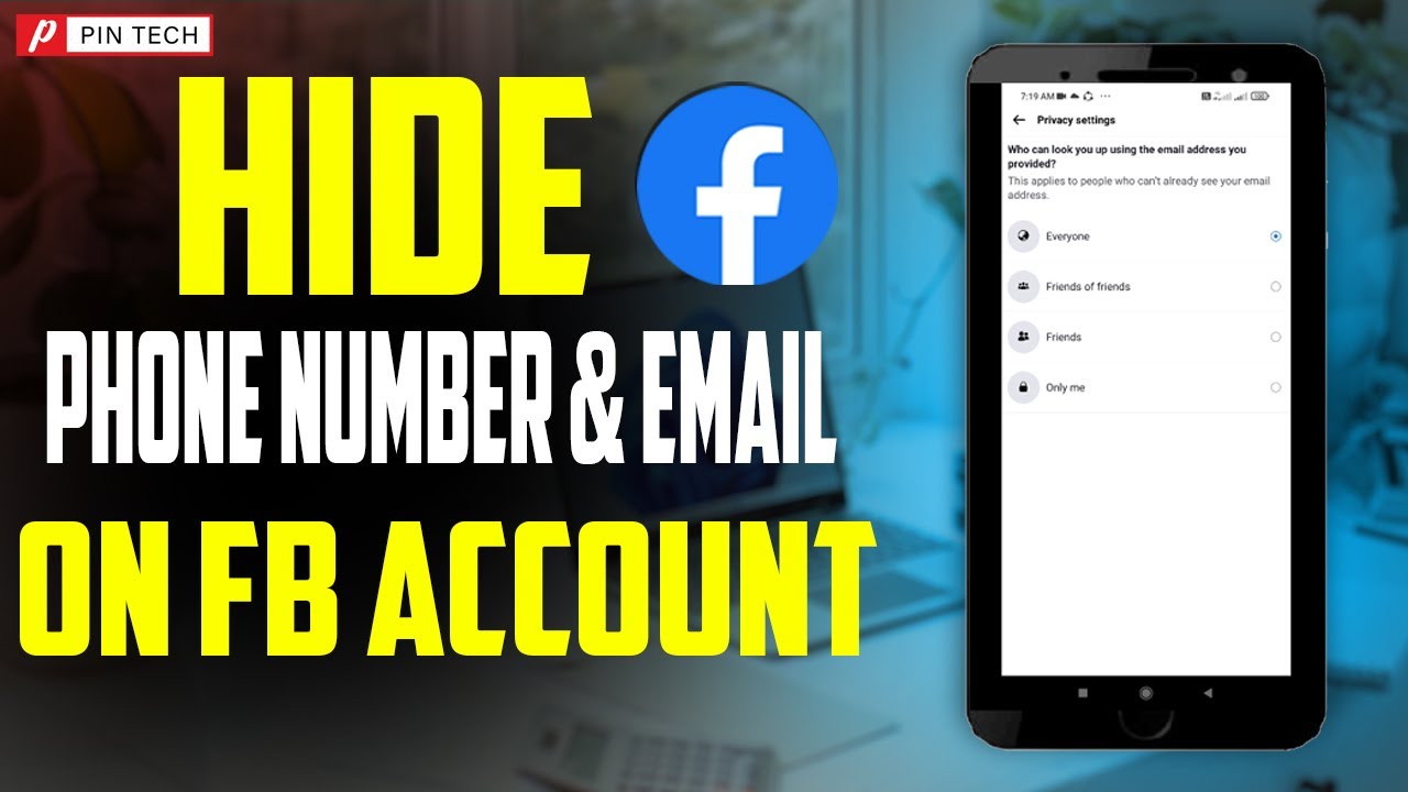 how to hide phone number and email of Facebook account Pin Tech
