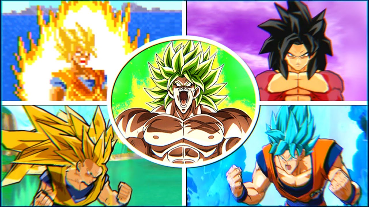 Evolution Of Super Saiyan Forms Transformations Ssj Ssj