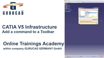 How To Add a Command to CATIA V5 Toolbar Method 1 | Using Tools - Customize  CATIA V5 Infrastructure
