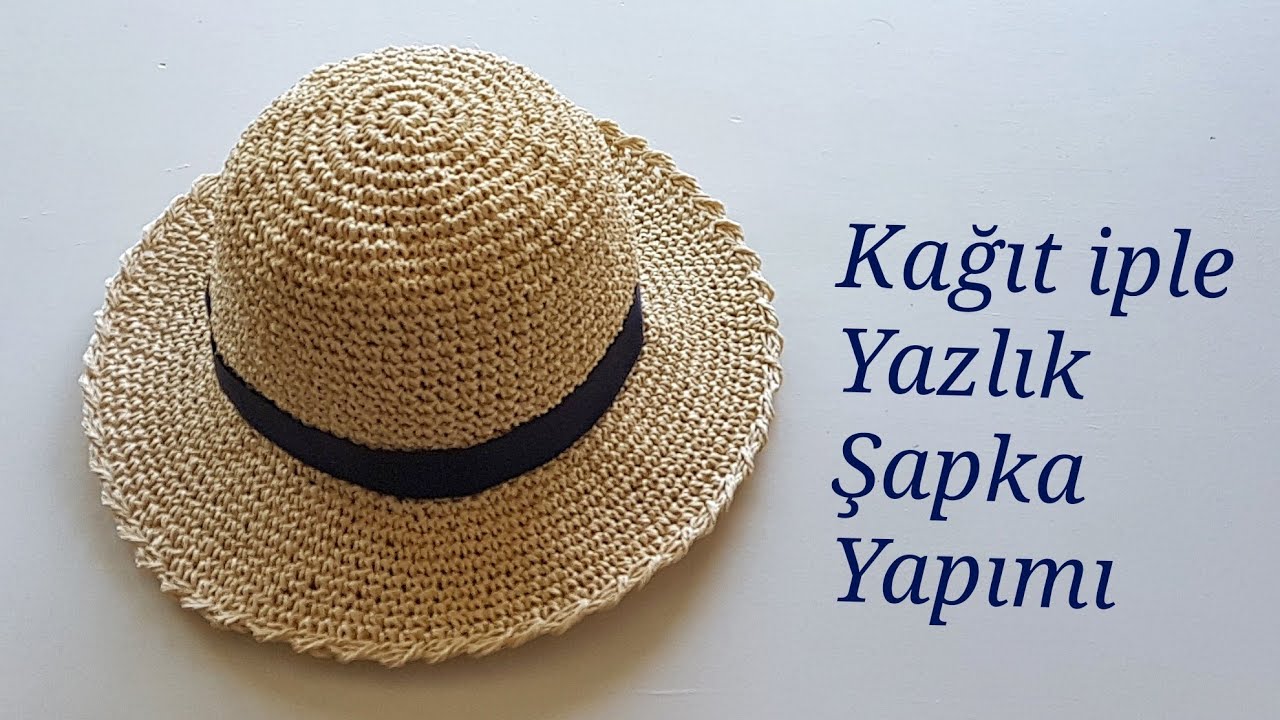 Kağıt iple Yazlık Şapka Yapımı