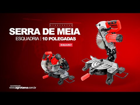 Vídeo de Serra de Meia Esquadria 10 pol 255mm 1800w com Laser