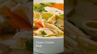 Cozy up with this classic chicken soup recipe #chickennoodlesoup #chickensoup #souprecipes